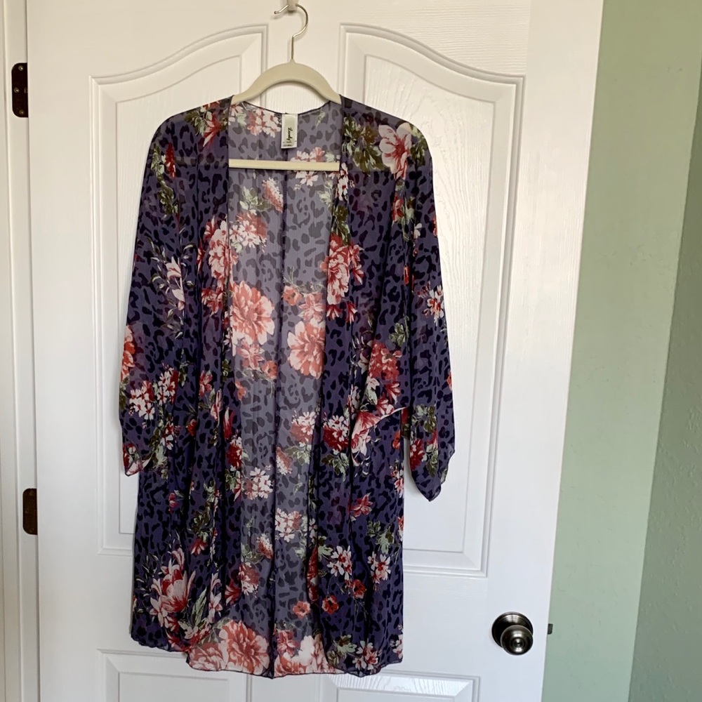 Purple caftan duster 2XL